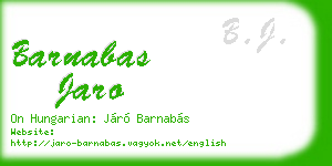 barnabas jaro business card